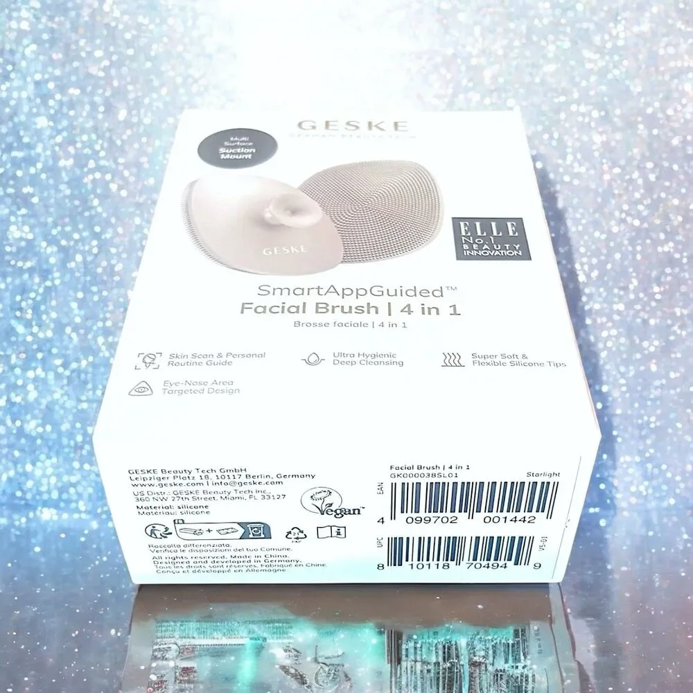 GESKE Facial Brush SmartAppGuided 4 in 1 Facial Brush in Starlight New in Box